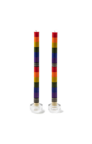 Rainbow Dinner Candles - Set of 2 by MacKenzie-Childs