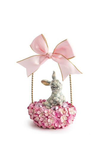 Touch of Pink Bunny Basket by MacKenzie-Childs
