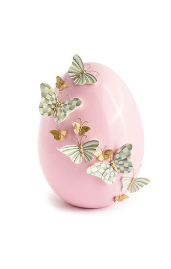 Touch of Pink Garland Butterfly Egg by MacKenzie-Childs