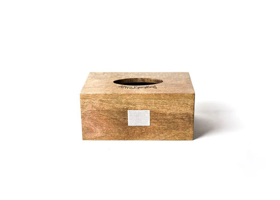Mini Rectangle Wood Tissue Box by Happy Everything!™