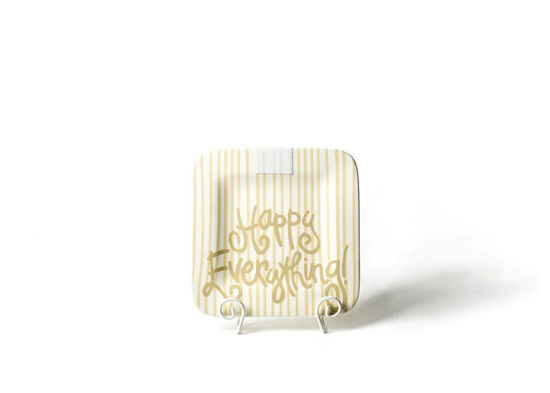 Neutral Skinny Stripe Happy Everything! Mini Square Platter by Happy Everything!™