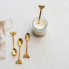 Brass Spoons with Bee Handles Set by Creative Co-op