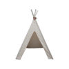 Canvas and Wood Teepee with Floral Pattern and Felt Flowers by Creative Co-op