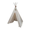 Canvas and Wood Teepee with Floral Pattern and Felt Flowers by Creative Co-op