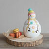 Stoneware Snowman Shaped Cookie Jar by Creative Co-op
