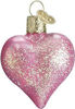 Pink Glittered Heart Ornament by Old World Christmas