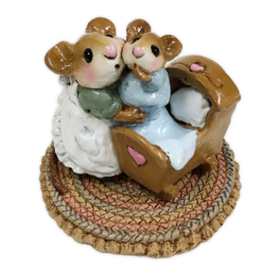 Beddy-Bye Mousey M-069 (Green/Blue/Brown) by Wee Forest Folk®