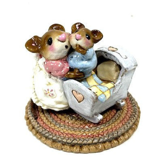 Beddy-Bye Mousey M-069 (Pink/Blue/White) by Wee Forest Folk®