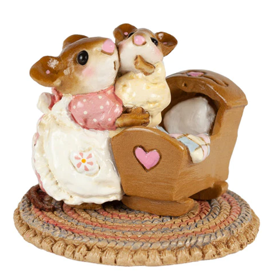 Beddy-Bye Mousey M-069 (Pink/Yellow/Brown) by Wee Forest Folk®