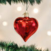 Large Shiny Red Heart Ornament by Old World Christmas