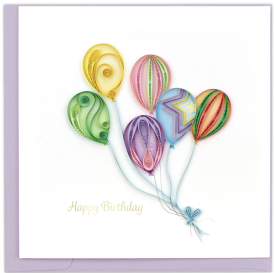 Balloon Bunch Quilling Card by Quilling Card