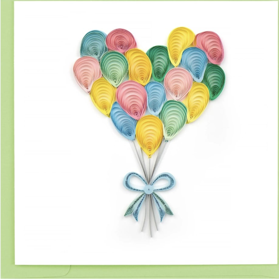 Heart Balloon Bunch Quilling Card by Quilling Card