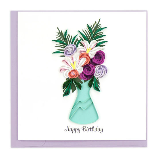 Flower Vase Quilling Card by Quilling Card
