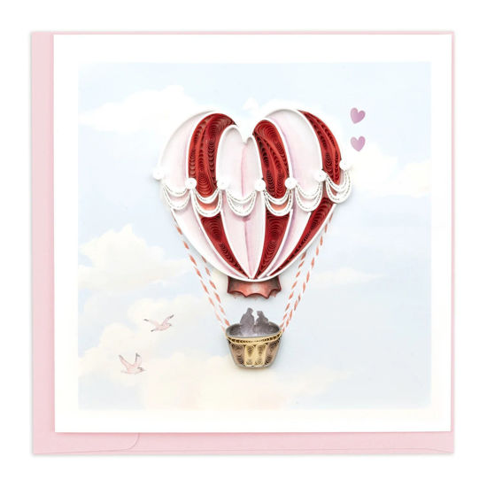 Heart Air Balloon Quilling Card by Quilling Card