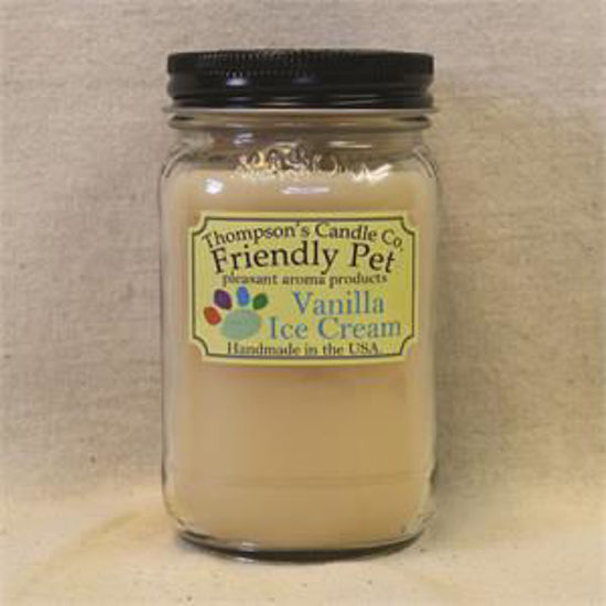 Friendly Pet Vanilla Ice Cream Small Mason Jar Candle by Thompson's Candles Co
