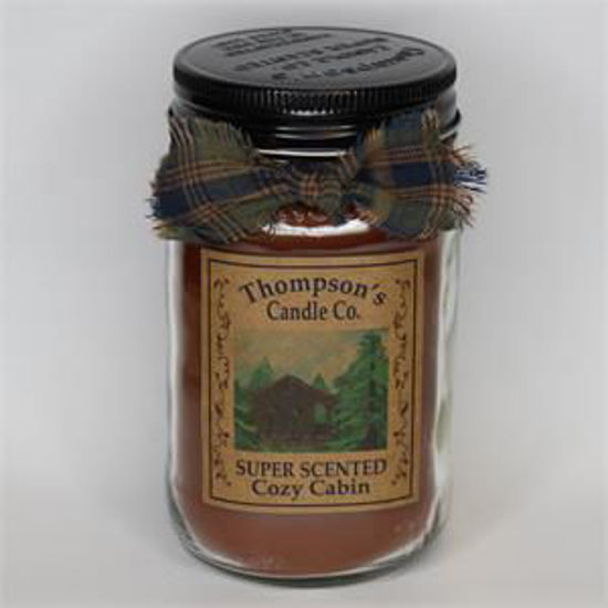 Cozy Cabin Small Mason Jar Candle by Thompson's Candles Co