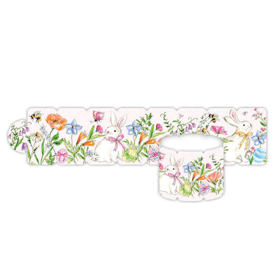 Pink Spring Bunnies Napkin Ring by Roseanne Beck Collections