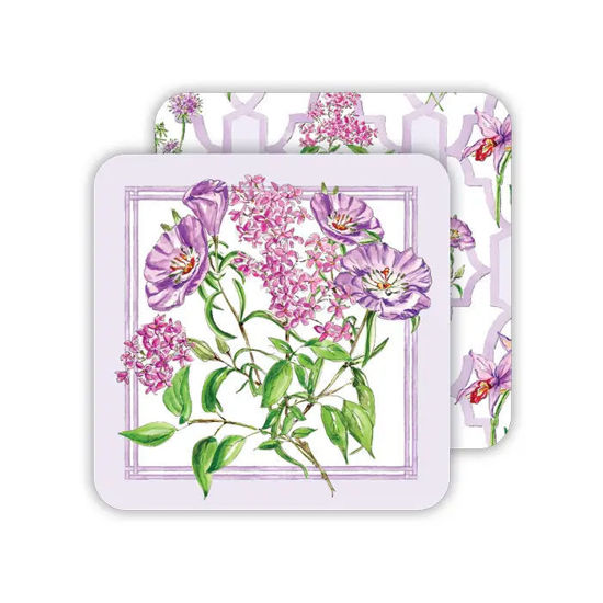 Cattaleya Orchid Square Coaster by Roseanne Beck Collections