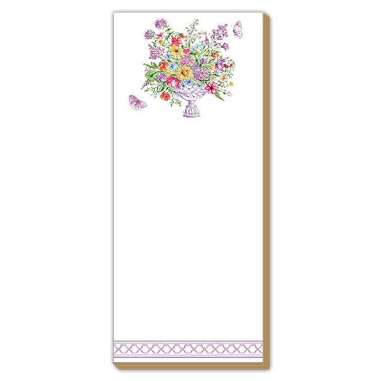 Lavender Floral Arrangement Luxe Skinny Pad by Roseanne Beck Collections