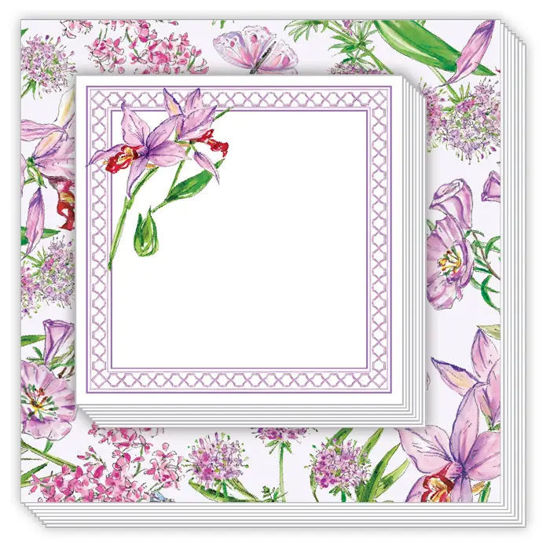 Lavender Cattleya Orchids Lavender Crosswort Notepad Duo by Roseanne Beck Collections