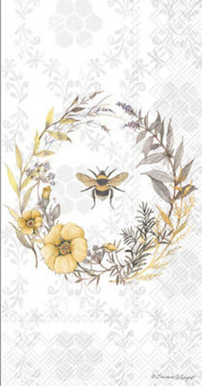 Bee Wildflower Wreath Guest Towel by Boston International
