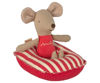 Rubber Boat, Small Mouse - Red Stripe by Maileg