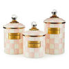 Rosy Check Enamel Canister - Small by MacKenzie-Childs