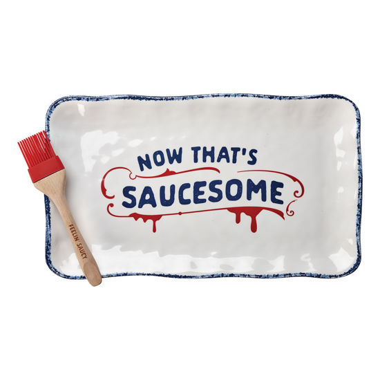 Saucesome Platter w/ Brush by TAG