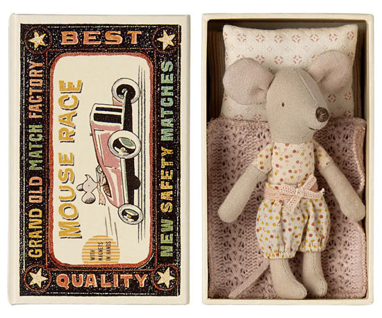 Little Sister Mouse in Matchbox by Maileg
