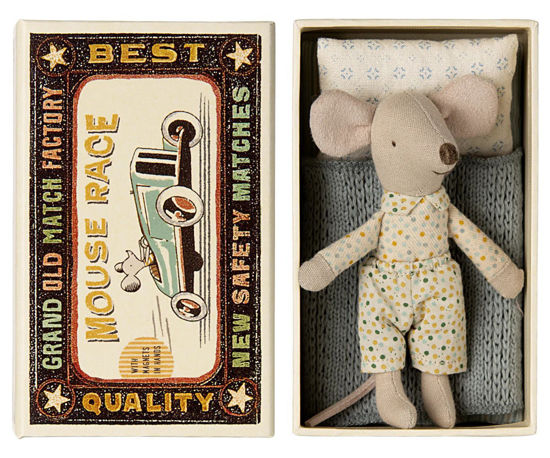 Little Brother Mouse in Matchbox by Maileg