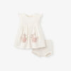Tea Party Flutter Sleeve Knit Dress 9-12M by Elegant Baby