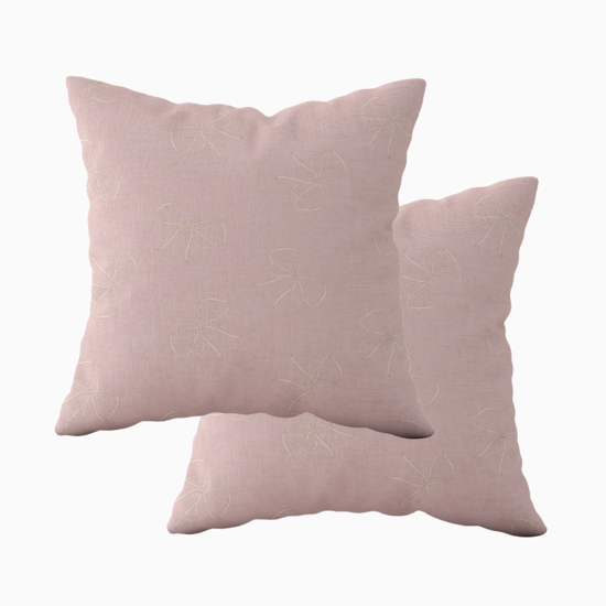 Pink Gift Bows Square Pillow