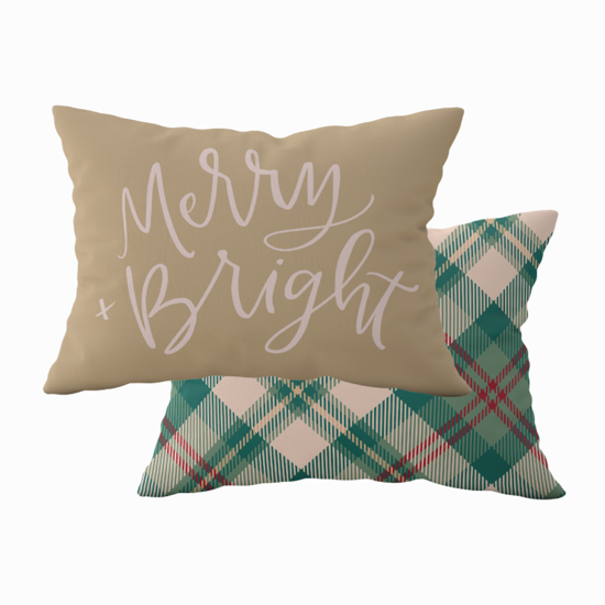 Gold Merry & Bright Lumbar Pillow