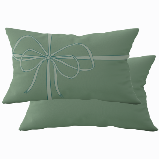 Green Present Extended Lumbar Pillow