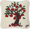 Apple Tree Hooked Pillow by Chandler 4 Corners