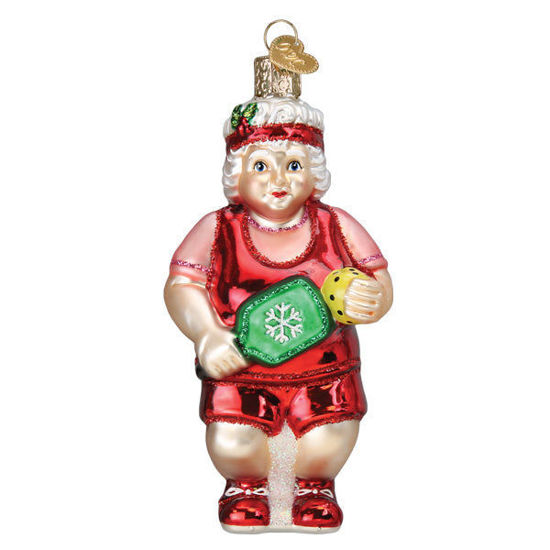 Pickleball Mrs. Claus Ornament by Old World Christmas