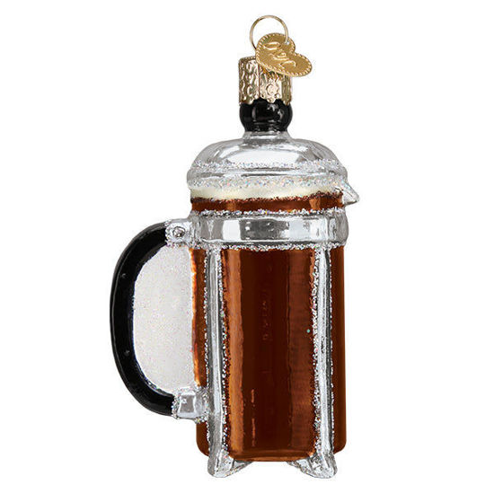 French Coffee Press Ornament by Old World Christmas