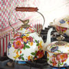 Flower Market 3 Quart Tea Kettle with Bird - White by MacKenzie-Childs