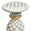 Sterling Check Ceramic Pedestal Table Base by MacKenzie-Childs