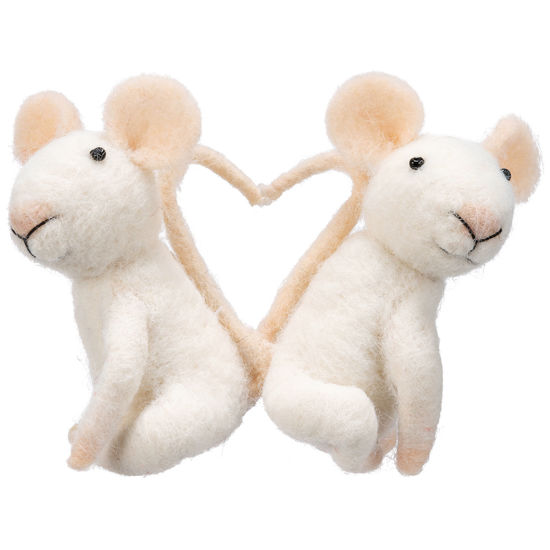 Mouse Tail Heart Couple Critter by Primitives by Kathy