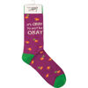 It's Okay to Not Be Okay Socks by Primitives by Kathy