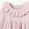 Violet Embroidered Sleeve Knit Dress 9-12M by Elegant Baby - copy