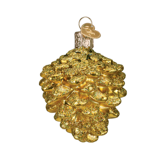 Small Gold Pine Cone Ornament by Old World Christmas