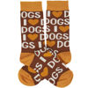 I Love Dogs Socks by Primitives by Kathy
