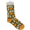 I Love Cats Socks by Primitives by Kathy