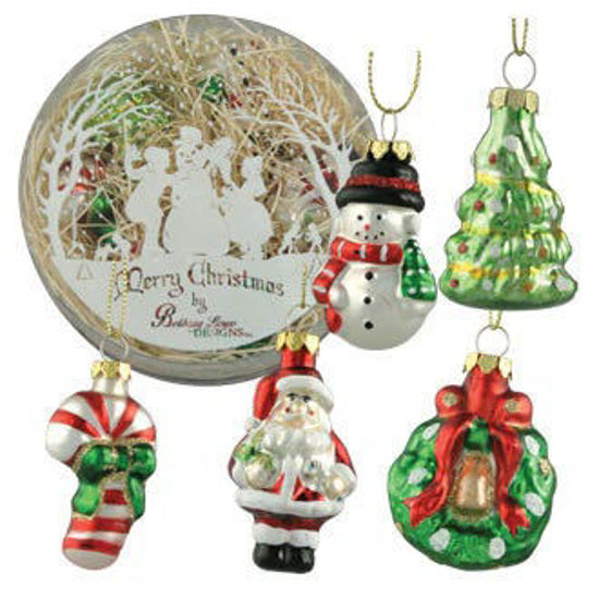 Mini Glass Figural Ornaments Boxed Set by Bethany Lowe
