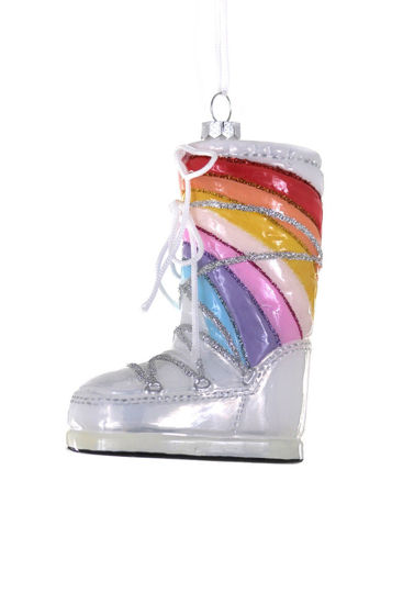 Rainbow Moon Boot Ornament by Cody Foster