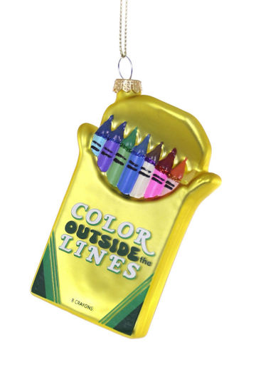 Color Outside the Lines Crayons Ornament by Cody Foster