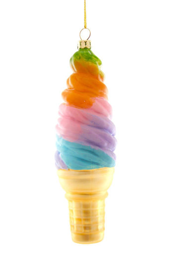 Deluxe Rainbow Sherbet Soft Serve Ornament by Cody Foster