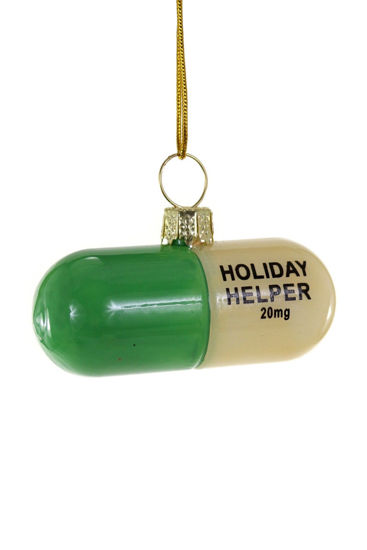Holiday Helper Pill Ornament by Cody Foster